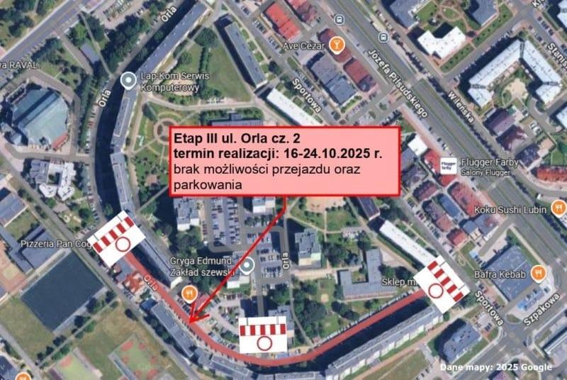 Remont ulic Sportowej i Orlej – ważne informacje dla kierowców