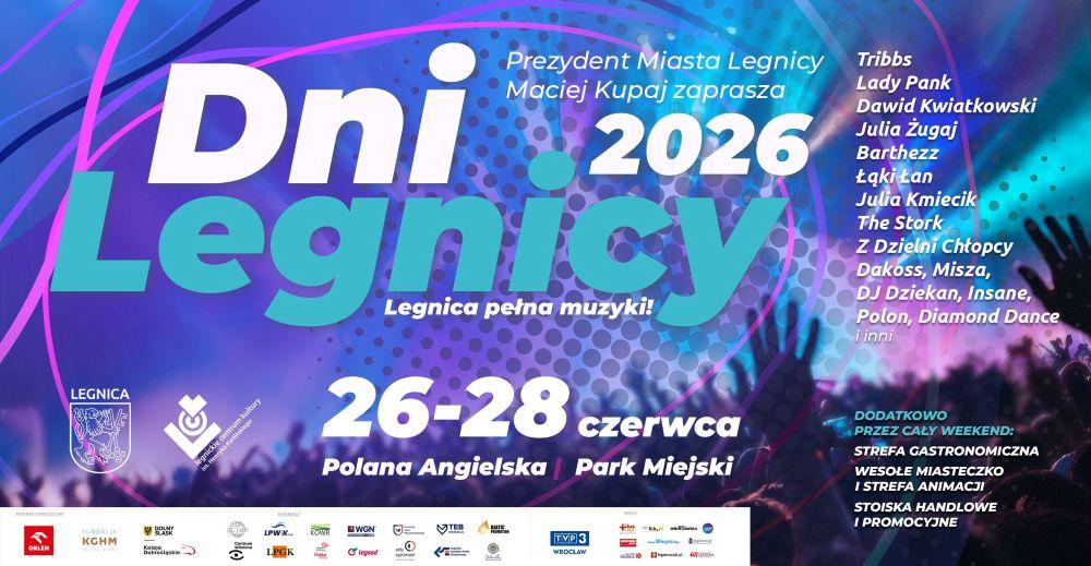 Dni Legnicy 2026 – Legnica Pełna Muzyki już za tydzień!