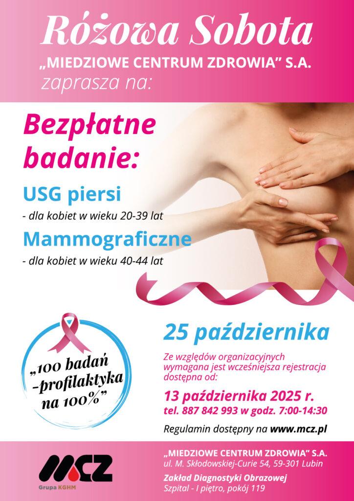 Profilaktyka raka piersi. Różowa sobota – 100 badań w jeden dzień