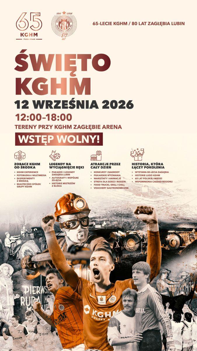 80 lat Zagłębia Lubin. Wielkie święto już w sobotę. Będą mistrzowie, legendy, emocje i wielki mecz