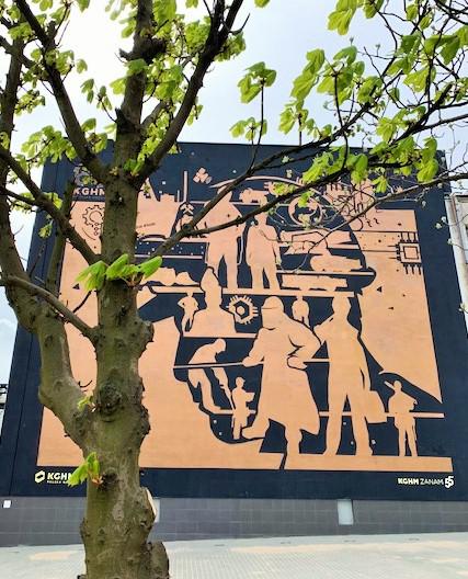 Pierwszy w Polsce miedziany mural - KGHM świętuje 60-lecie istnienia
