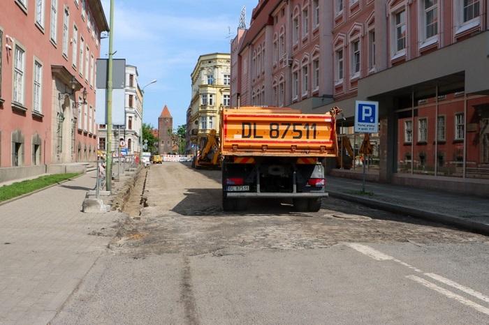 Trwa przebudowa ul. Gwarnej i Złotoryjskiej. Zmiana organizacji ruchu