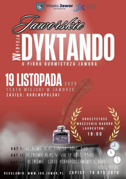 XV Jaworskie Dyktando już 19 listopada w Teatrze Miejskim