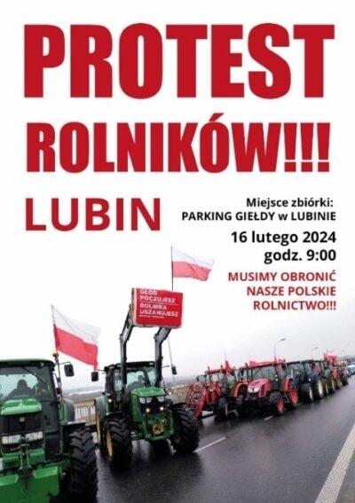 Protest rolników w Lubinie. Będą utrudnienia w ruchu