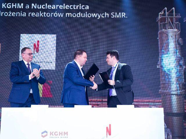 KGHM Polska Miedź SA i SN Nuclearelectrica SA podpisały memorandum o współpracy przy rozwoju SMR