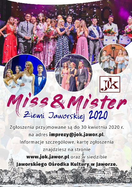 Ruszył nabór do konkursu Miss&Mister Ziemi Jaworskiej 2020