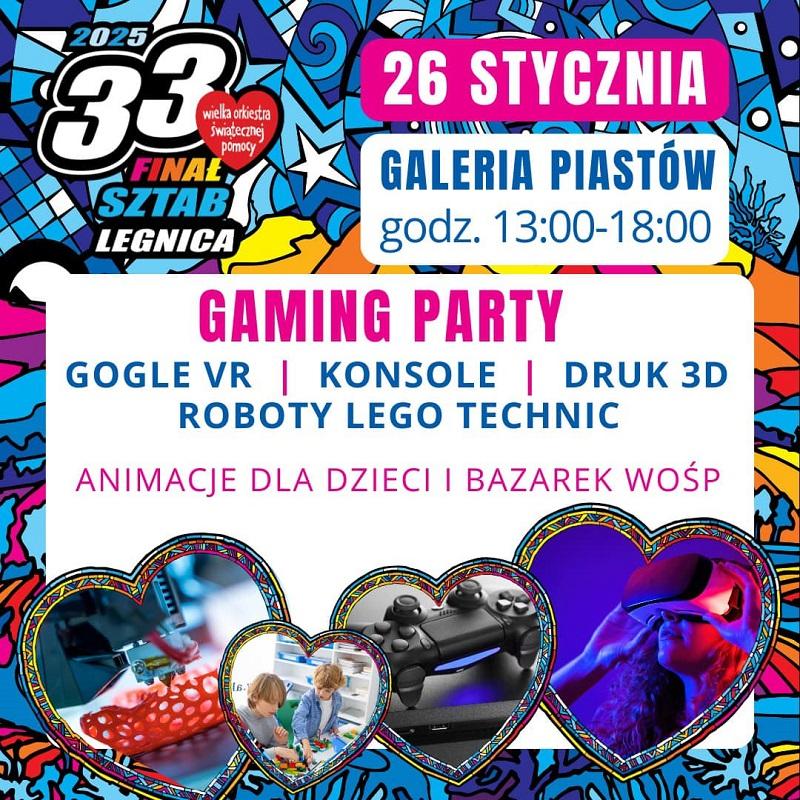 Gramy z WOŚP w Galerii Piastów. Orkiestrowe gaming party dla każdego i animacje dla dzieci