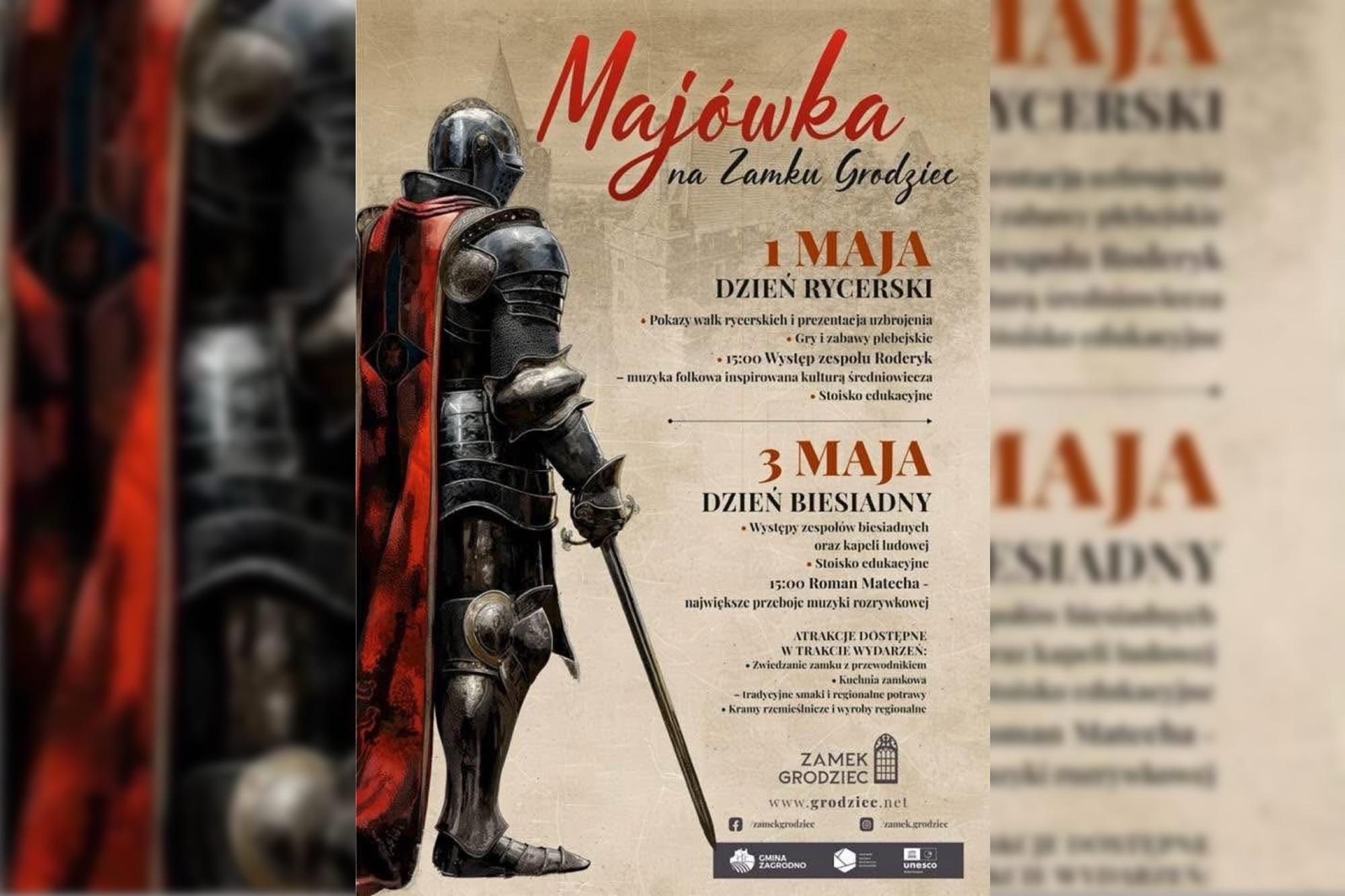 Historyczna majówka na Zamku Grodziec.Potem rajd rowerowy związkowców KGHM