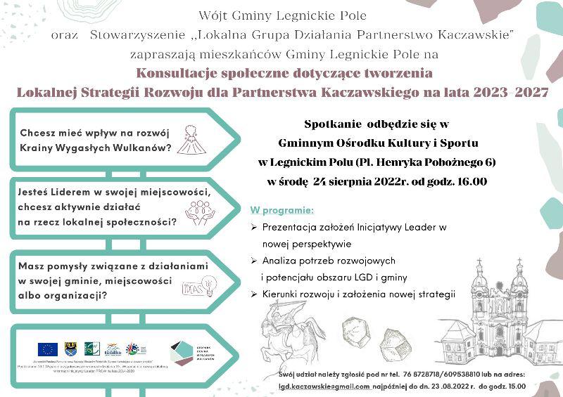 Czas na konsultacje gminne w Legnickim Polu