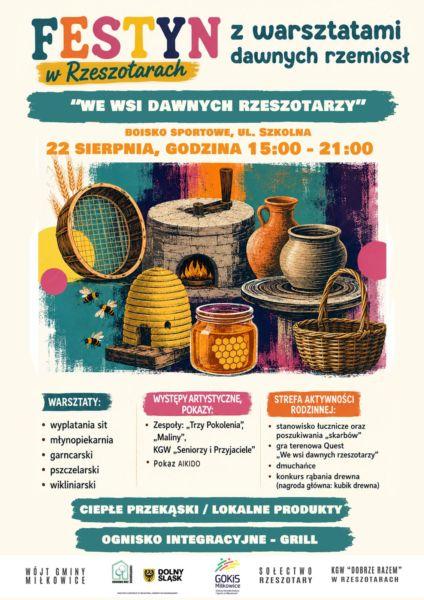 We wsi dawnych rzeszotarzy” – festyn z warsztatami dawnych rzemiosł w Rzeszotarach