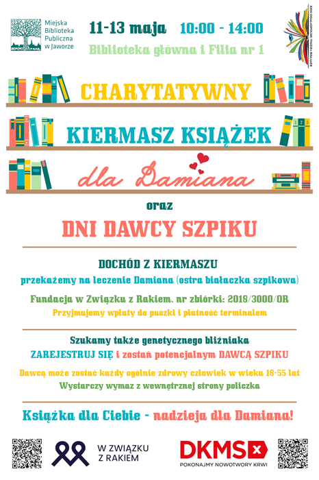 Charytatywny kiermasz książek i Dni Dawcy Szpiku 