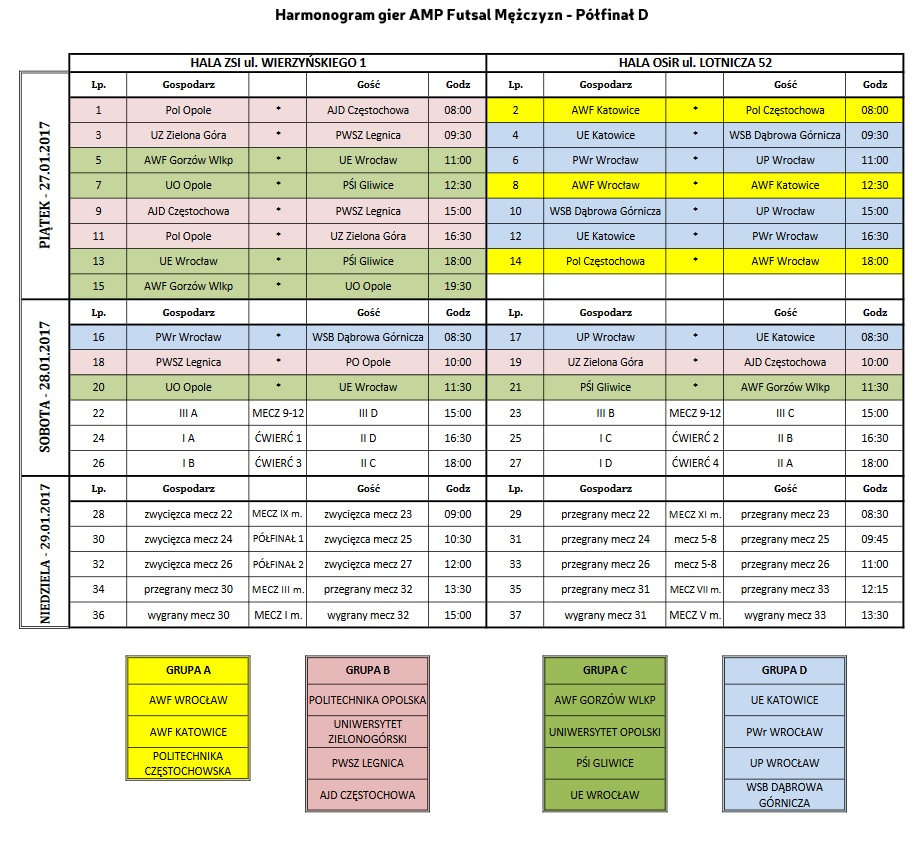harmonogram amp futsal legnica