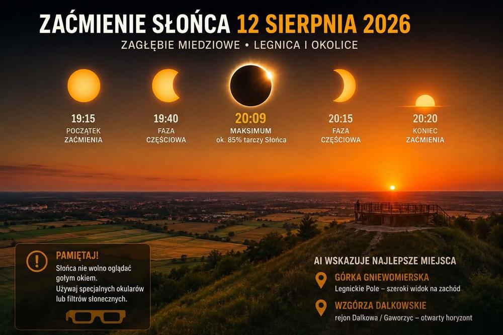 Show na niebie. AI wskazało najlepsze miejsca w Zagłębiu Miedziowym