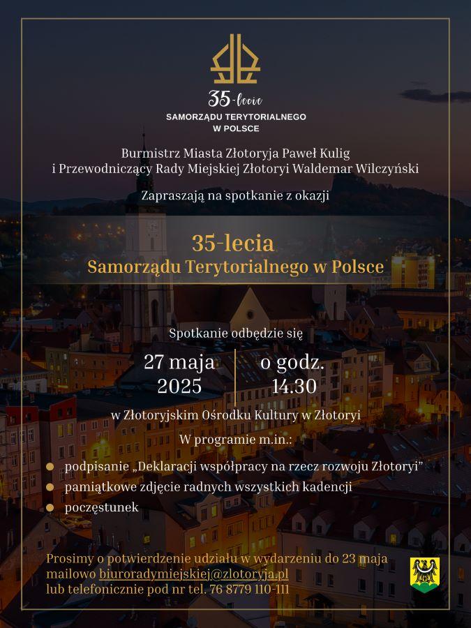 Burmistrz zaprasza na jubileusz samorządu