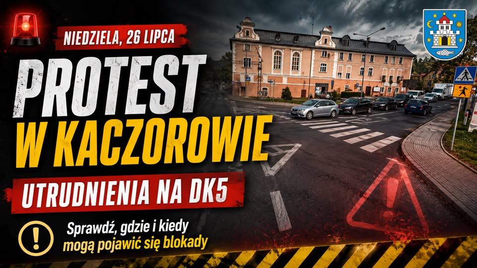 Protest w Kaczorowie. Kierowcy utkną na DK5. Chodzi o katastrofę na Bobrze
