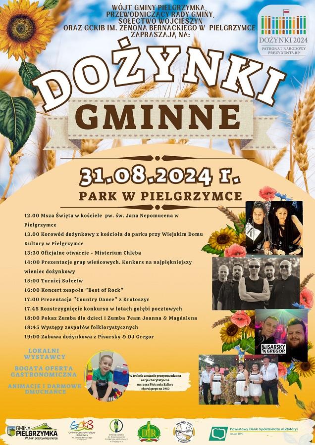 Zapraszamy na Dożynki Gminne do Pielgrzymki