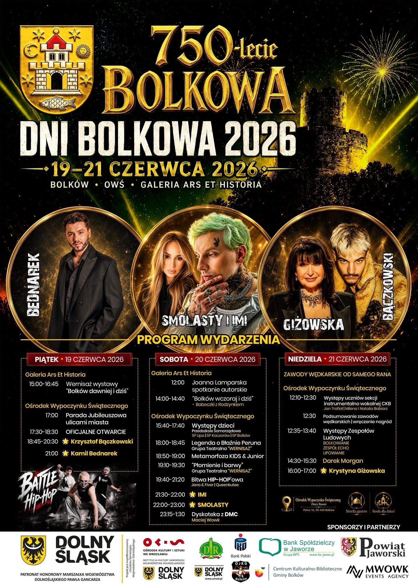 Bednarek i Smolasty gwiazdami 750-lecia Bolkowa. Miasto szykuje wielkie święto
