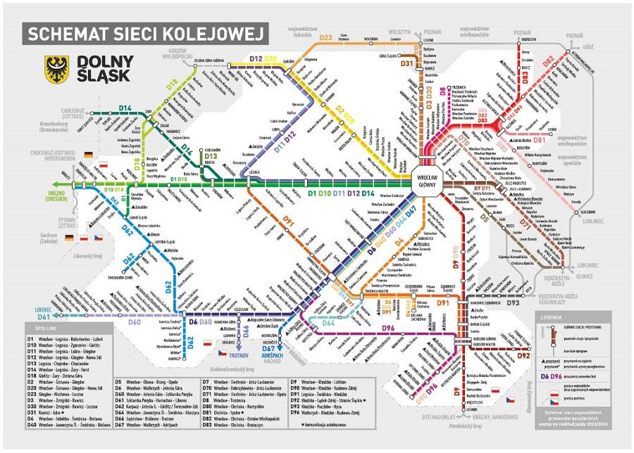 Nowy schemat połączeń kolejowych na Dolnym Śląsku