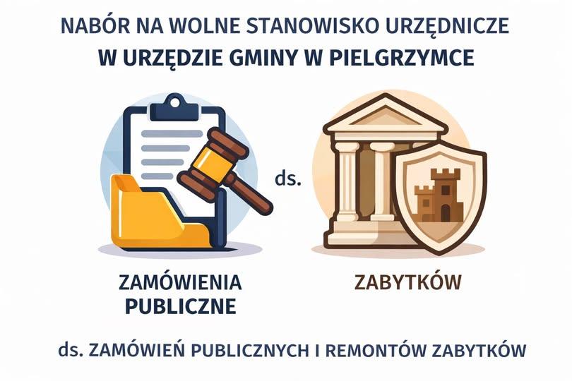 Gmina Pielgrzymka oferuje pracę specjaliście od zamówień publicznych i remontów zabytków