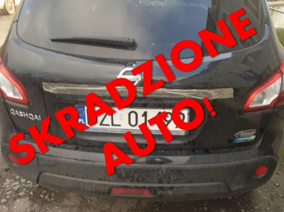 Skradziony Nissan Qashqai został odzyskany