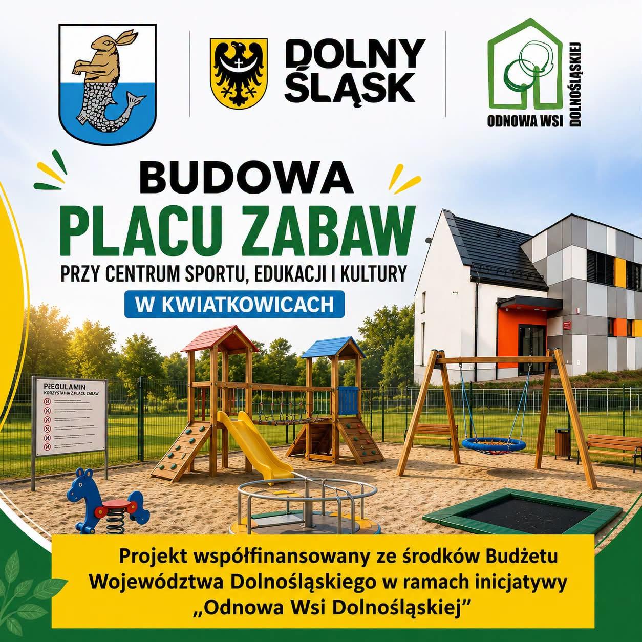 Wielka atrakcja dla dzieci w Kwiatkowicach! Powstanie nowy plac zabaw !