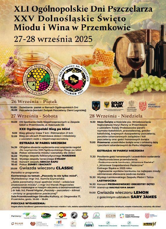 Przemków szykuje się na Dolnośląskie Święto Miodu i Wina 2025.