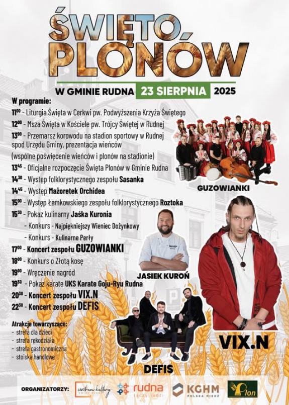 Zapraszamy na Święto Plonów gminy Rudna