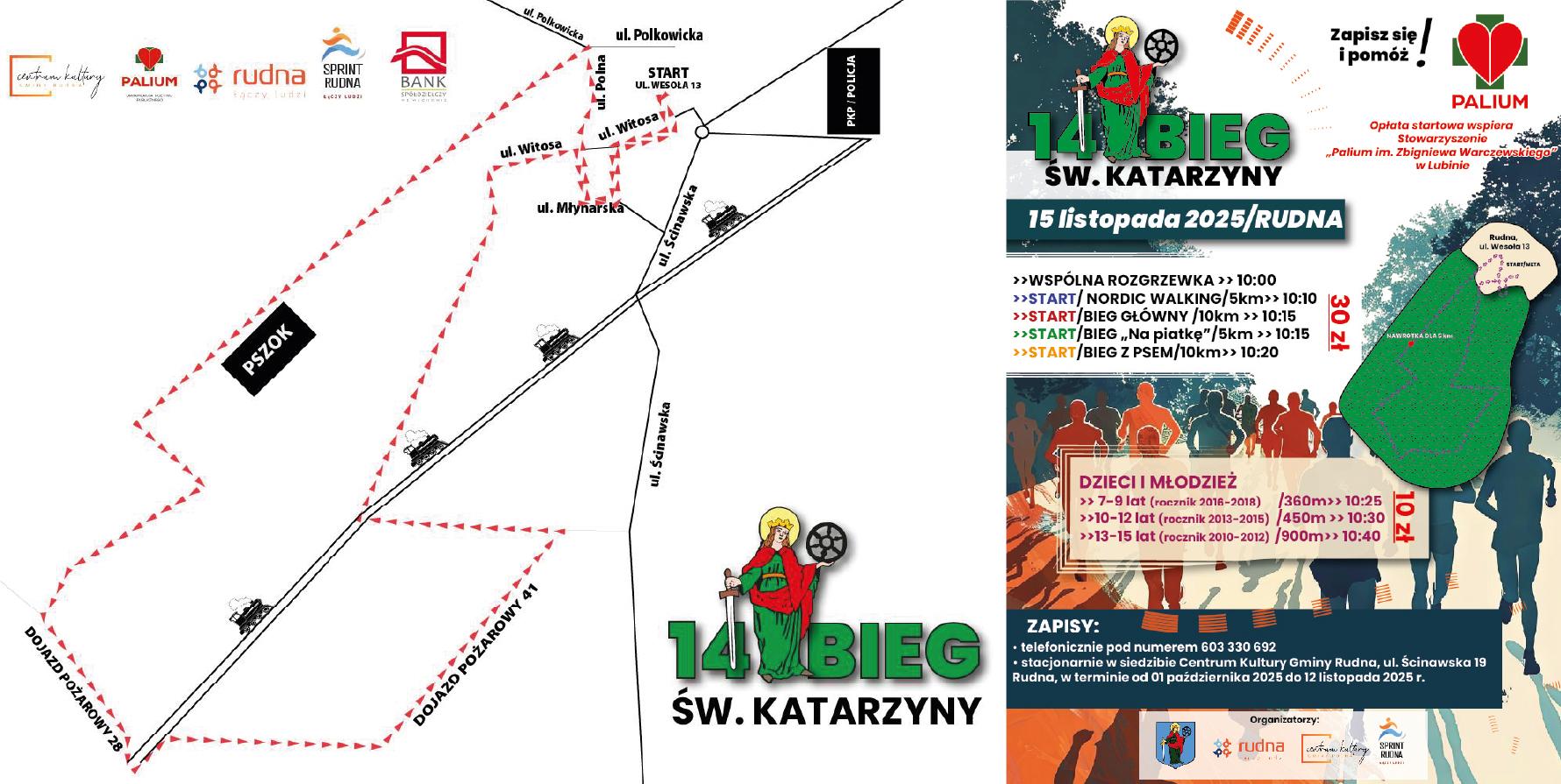 Trwają zapisy do XIV Biegu św. Katarzyny w Rudnej!