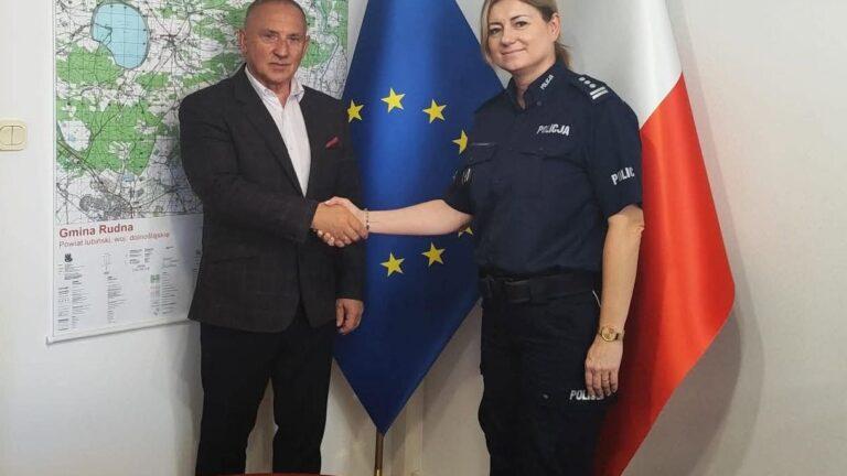 Wójt Z.Grabowski spotkał się z nową szefową policji. Rozmawiali o bezpieczeństwie mieszkańców