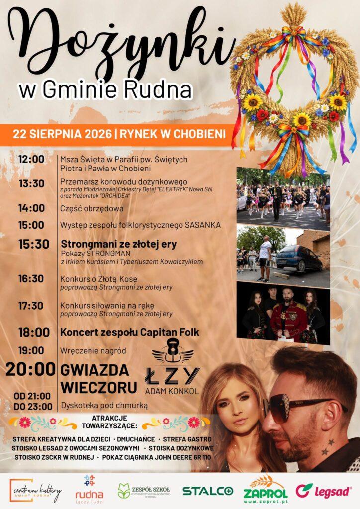 Dożynki Gminy Rudna. Chobienia zaprasza na wielkie święto plonów