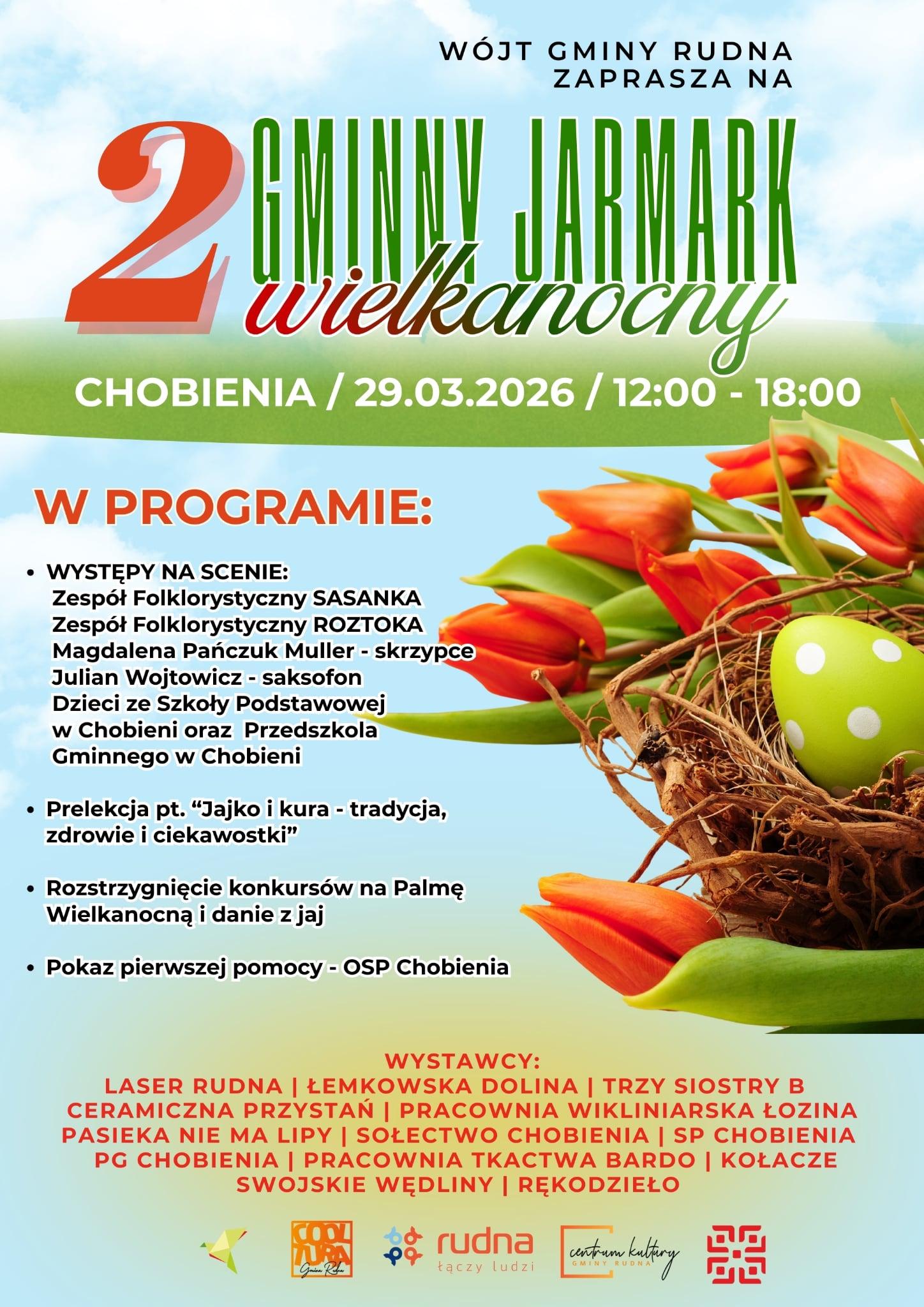 Zapraszamy na Jarmark Wielkanocny do Chobieni !