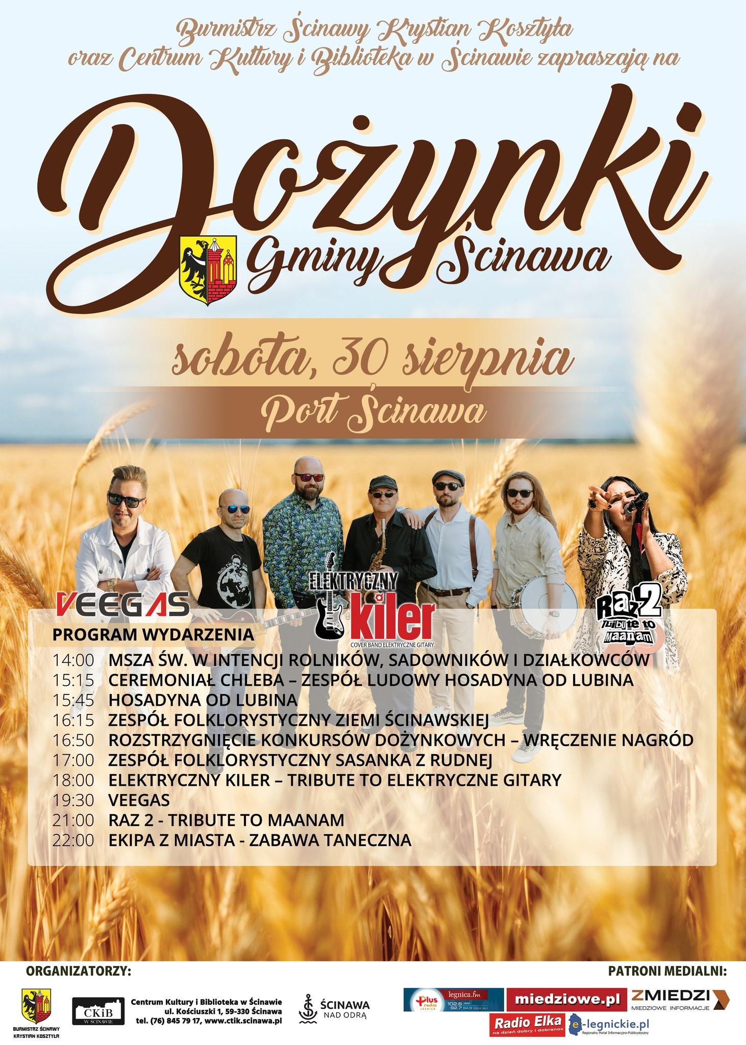 Święto Plonów gminy Ścinawa w...porcie. I super program. Zapraszamy !