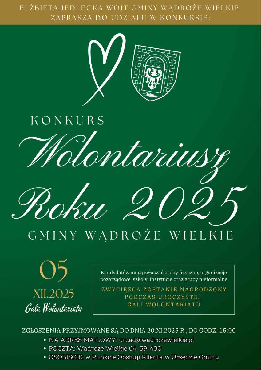 Wądroże Wielkie wybierze "Wolontariusza roku 2025"