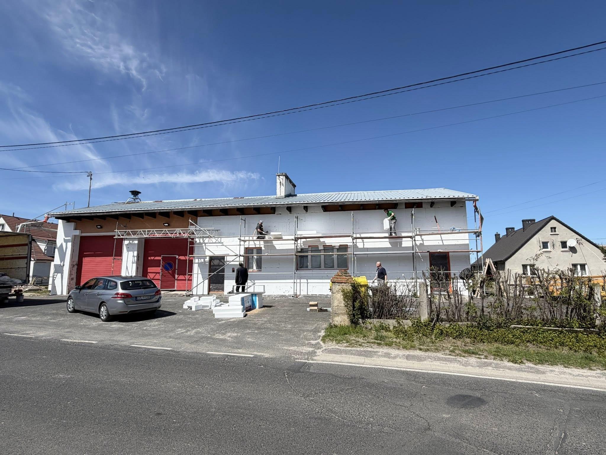 Remont elewacji budynku OSP w Olszanicy