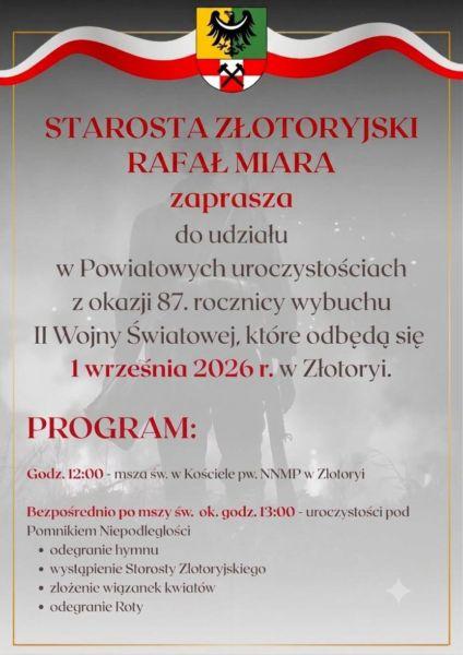 Powiatowe obchody 87. rocznicy wybuchu II wojny światowej