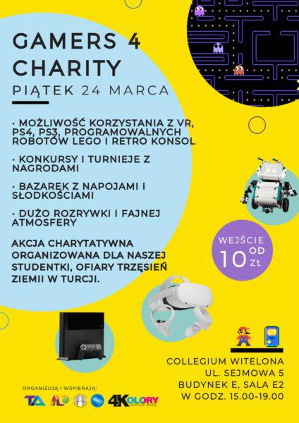 Gamers 4 charity - impreza dla miłośników gier komputerowych 