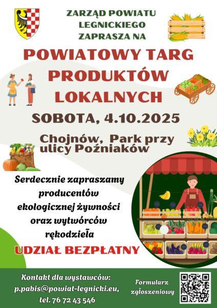 Zapraszamy na Powiatowe Targi Produktów Lokalnych do Chojnowa