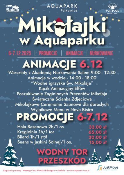 Mikołajki w Aquaparku Polkowice – świąteczna zabawa, animacje i promocje