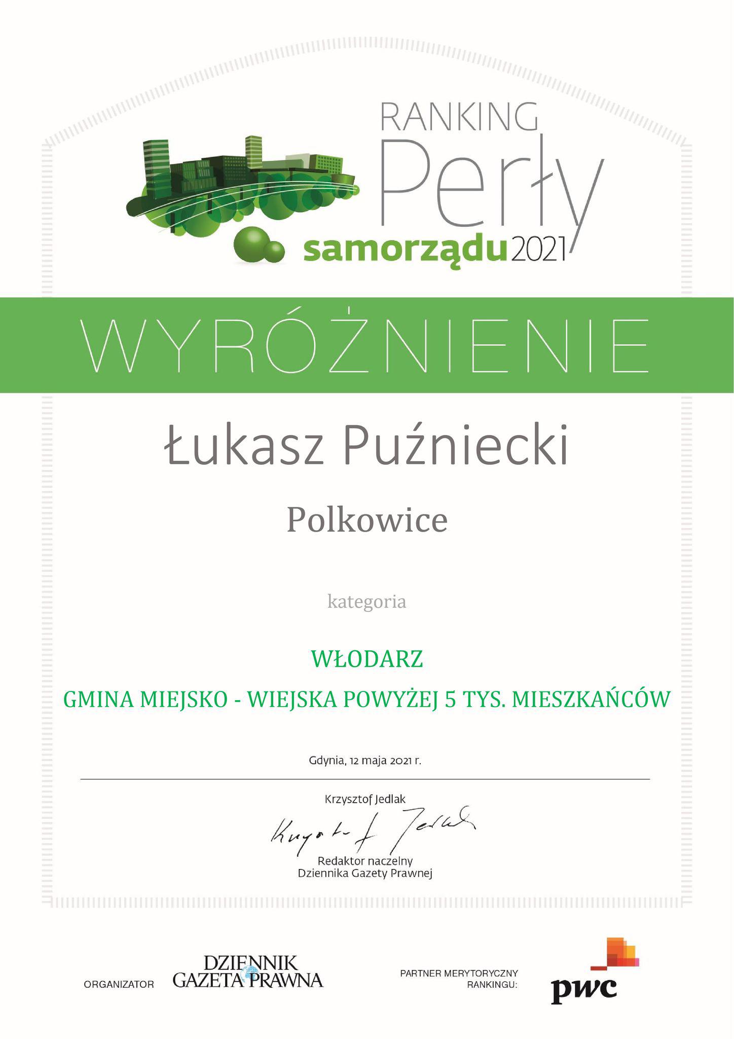 Samorządowe „Perły” dla Polkowic