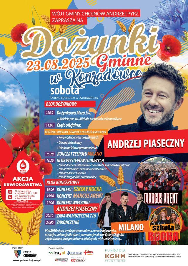 Wójt Gminy Chojnów zaprasza na Dożynki Gminne w Konradówce