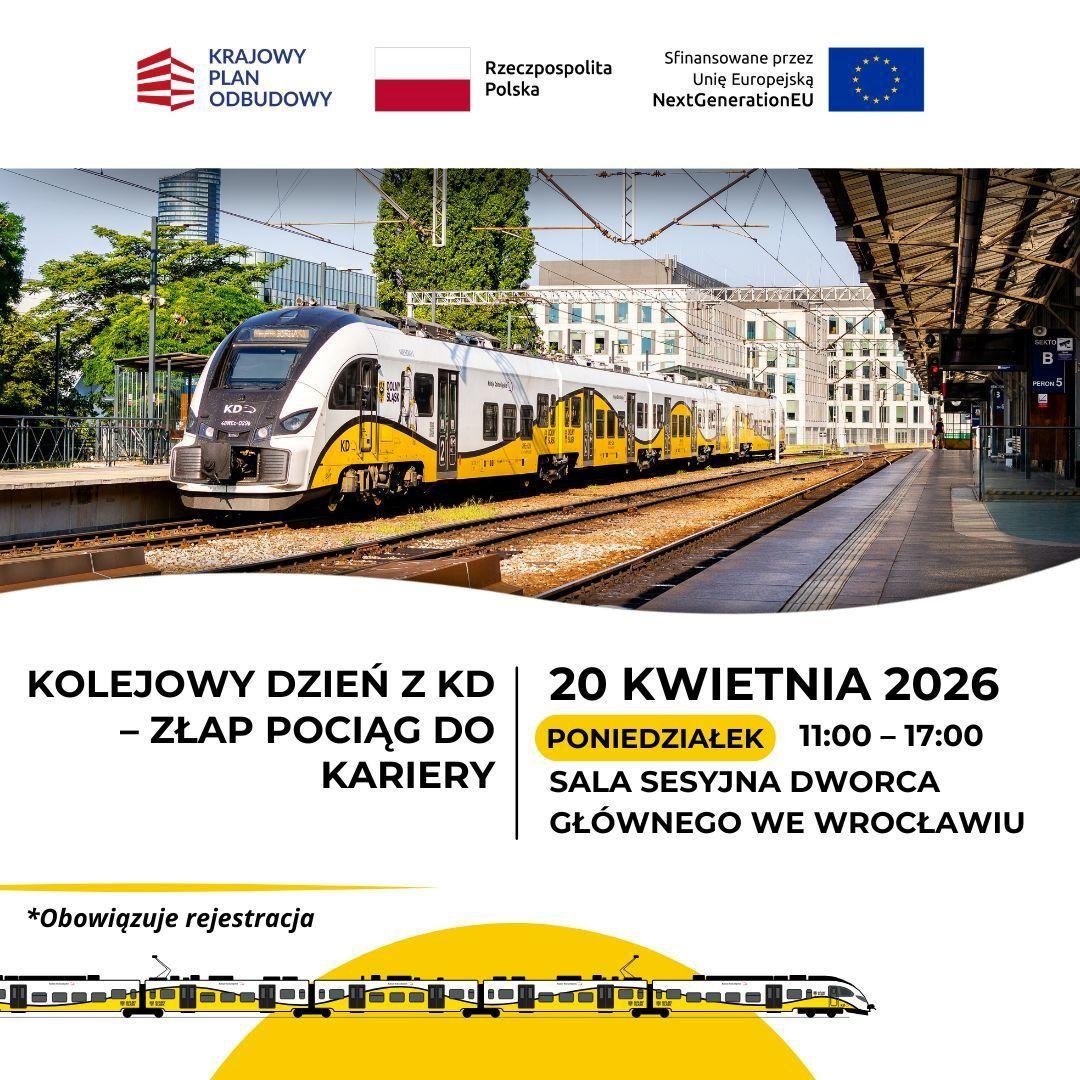 Poniedziałek z Kolejami Dolnośląskimi. Złapcie pociąg do kariery!