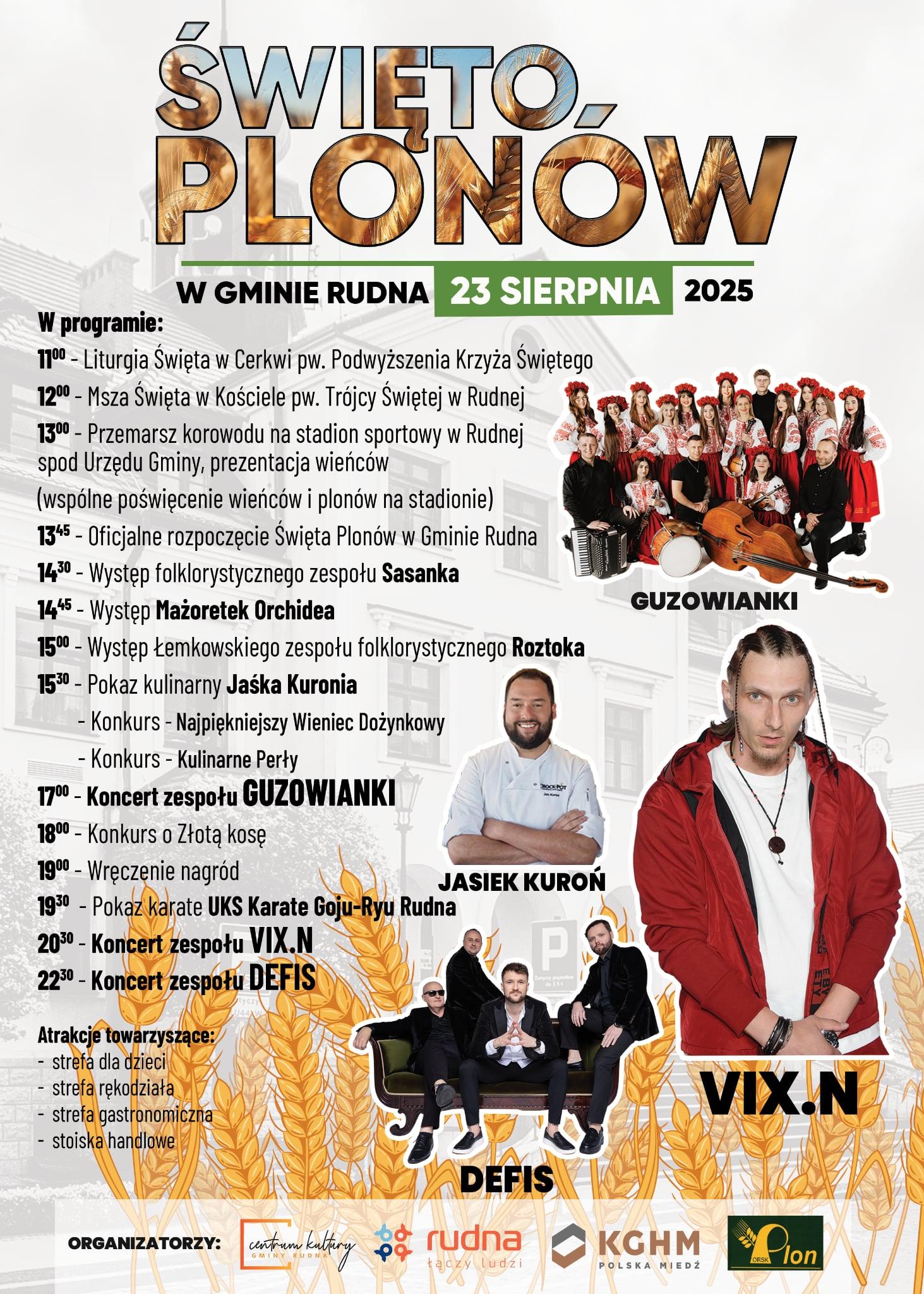 Wójt Gminy Rudna Zbigniew Grabowski zaprasza na Święto Plonów 2025!