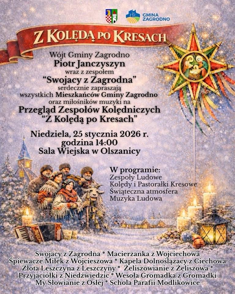  Kresowe kolędy i pastorałki zabrzmią w gminie Zagrodno