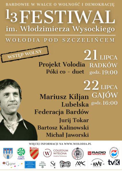 Festiwal "Wołodia pod Szczelińcem" - już w lipcu muzyczny weekend z poezją śpiewną