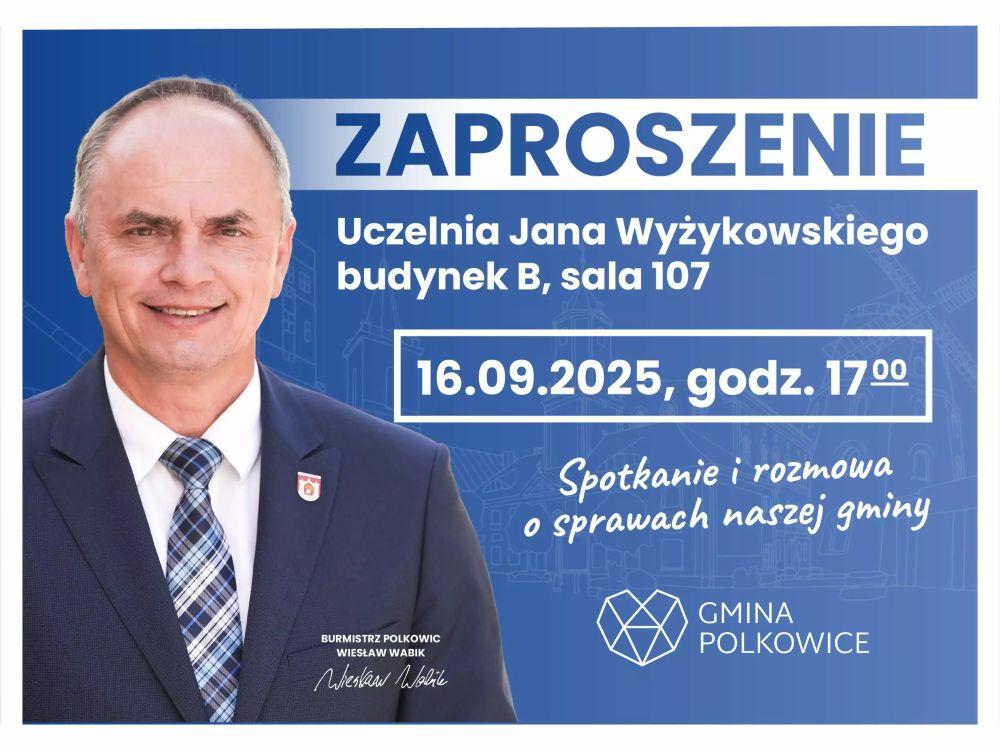 Burmistrz zaprasza mieszkańców na spotkanie otwarte