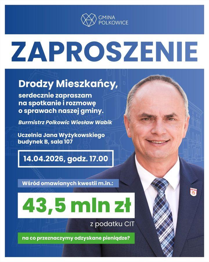 Burmistrz zaprasza mieszkańców na kolejne spotkanie. Czas na wspólne decyzje 