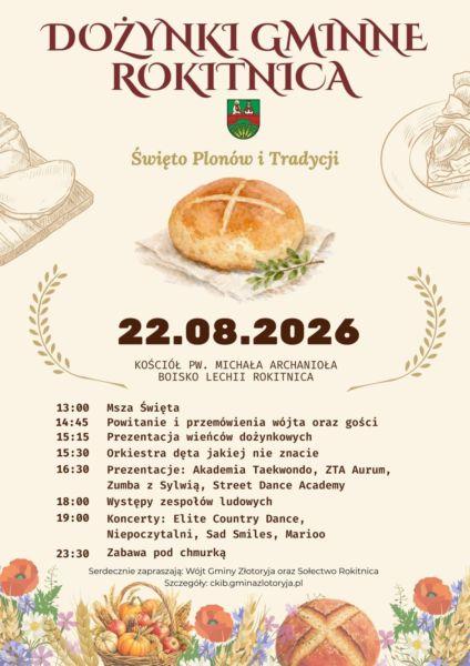 Dożynki w Rokitnicy. Będzie jedzenie, atrakcje i muzyczne gwiazdy!