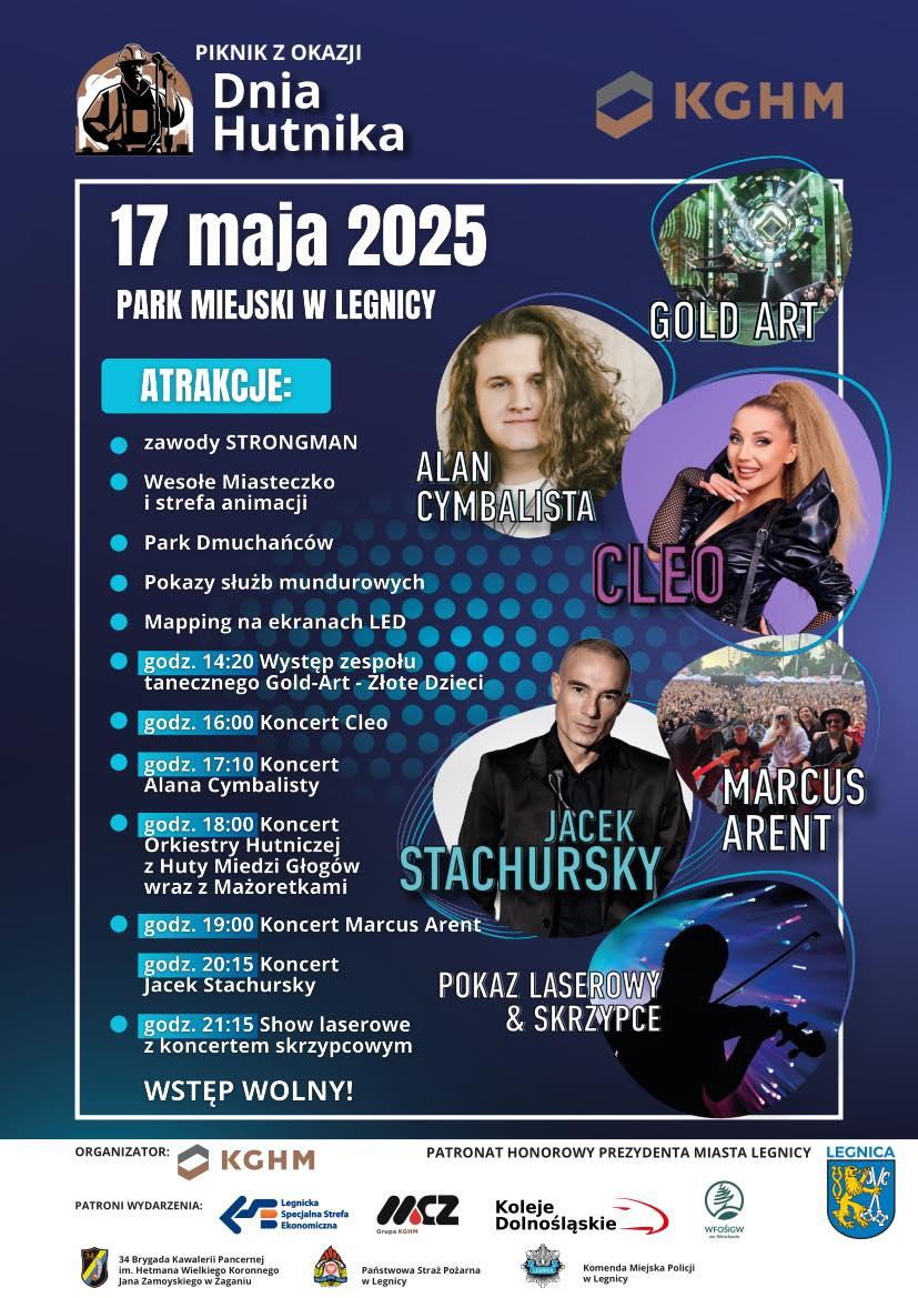 Legnicki piknik hutniczy z gwiazdami już 17 maja br.