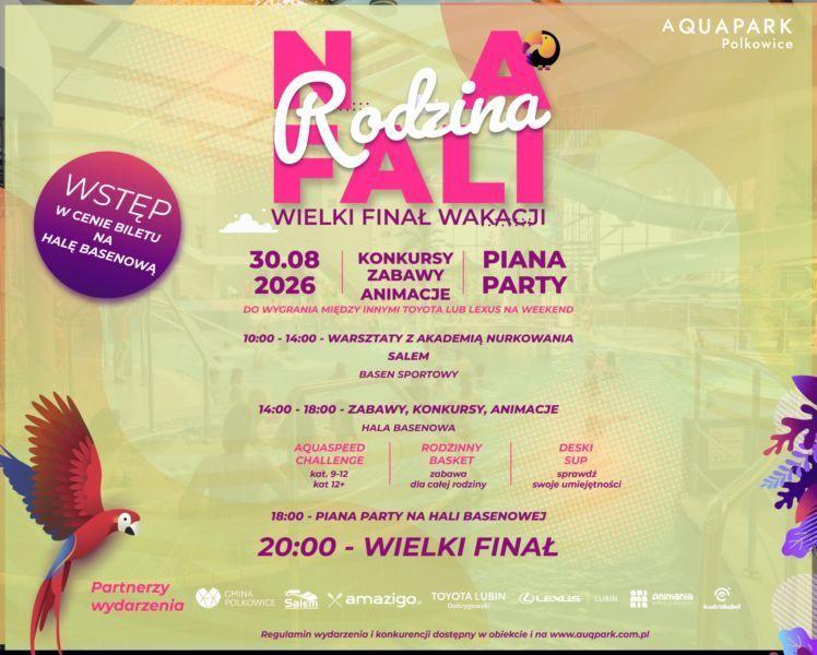 Rodzinny finał wakacji w Aquaparku Polkowice