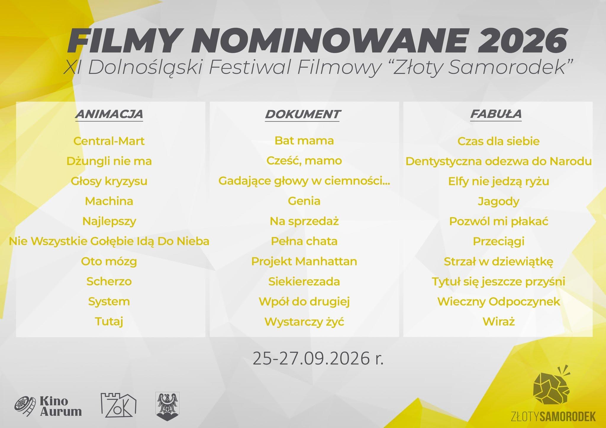  Aktorzy ocenią reżyserów – oto skład jury Złotego Samorodka 